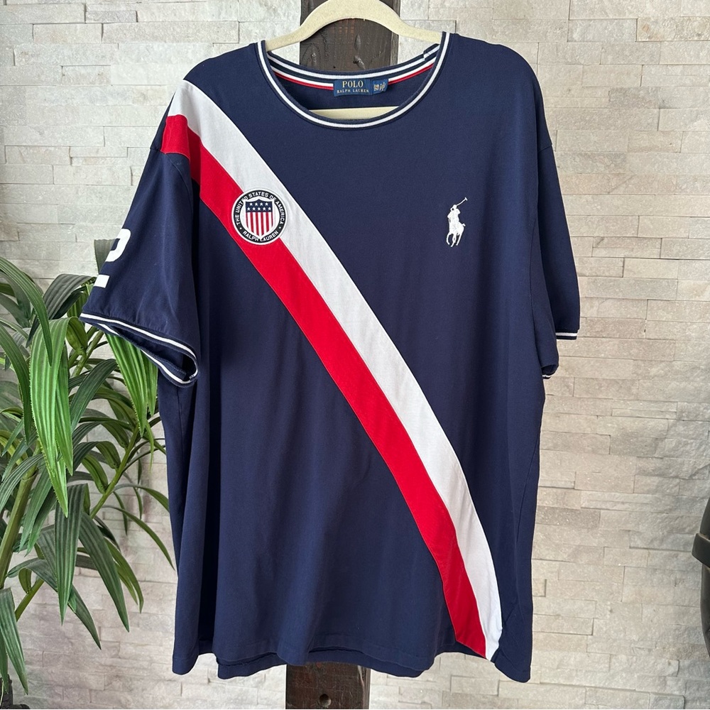Polo Ralph Lauren The United States of America #2 Short Sleeve Shirt Size 2XB